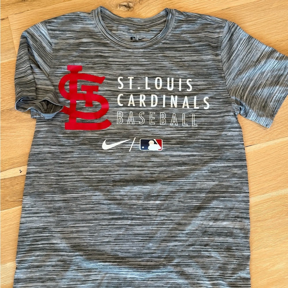 Nike Men St. Louis Cardinals Gray Baseball Tee